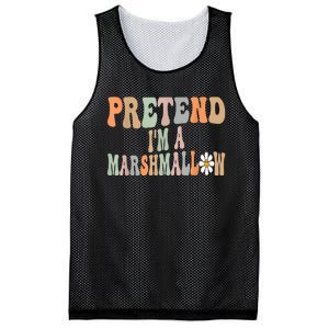 Groovy Funny Easy Lazy Halloween Pretend I'm A Marshmallow Mesh Reversible Basketball Jersey Tank