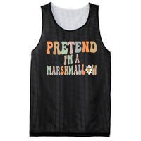 Groovy Funny Easy Lazy Halloween Pretend I'm A Marshmallow Mesh Reversible Basketball Jersey Tank