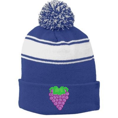 Grape Fruit Easy Lazy DIY Halloween Costume Stripe Pom Pom Beanie