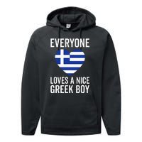 Greece Flag Everyone Loves A Nice Greek Performance Fleece Hoodie