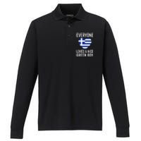 Greece Flag Everyone Loves A Nice Greek Performance Long Sleeve Polo