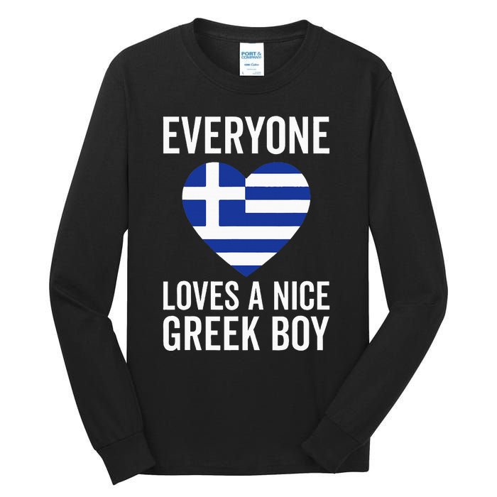 Greece Flag Everyone Loves A Nice Greek Tall Long Sleeve T-Shirt