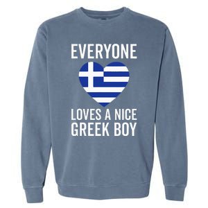 Greece Flag Everyone Loves A Nice Greek Garment-Dyed Sweatshirt