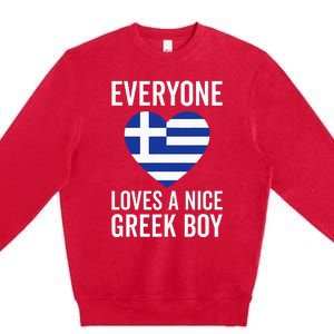 Greece Flag Everyone Loves A Nice Greek Premium Crewneck Sweatshirt