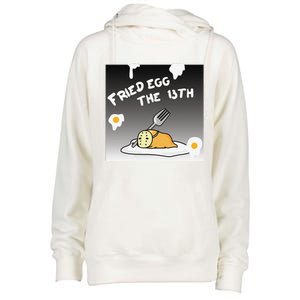 Gudetama Fried Egg The 13th Halloween Womens Funnel Neck Pullover Hood