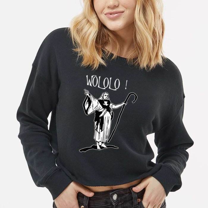 Geek For Empire Game Fans Monk Age Wololo Cropped Pullover Crew