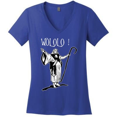Geek For Empire Game Fans Monk Age Wololo Women's V-Neck T-Shirt