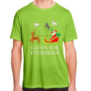 Goats For Everybody Christmas Goat Funny Xmas Adult ChromaSoft Performance T-Shirt