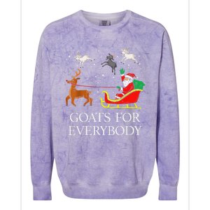 Goats For Everybody Christmas Goat Funny Xmas Colorblast Crewneck Sweatshirt