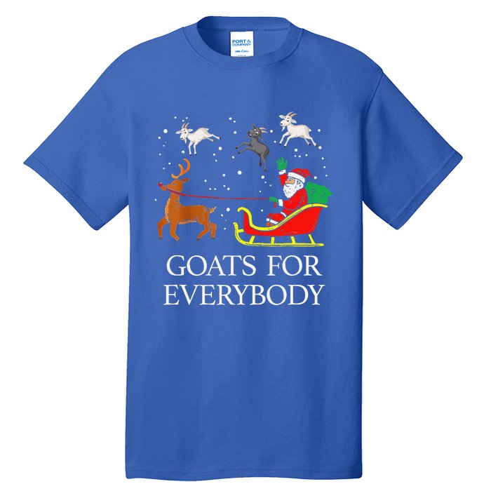 Goats For Everybody Christmas Goat Funny Xmas Tall T-Shirt