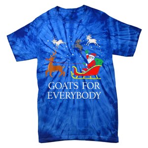 Goats For Everybody Christmas Goat Funny Xmas Tie-Dye T-Shirt