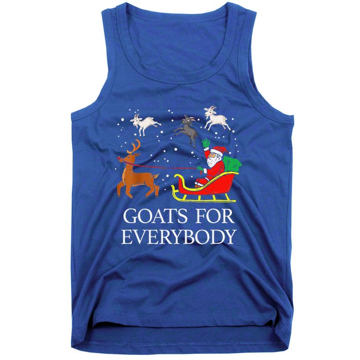 Goats For Everybody Christmas Goat Funny Xmas Tank Top