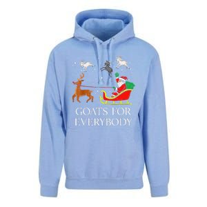 Goats For Everybody Christmas Goat Funny Xmas Unisex Surf Hoodie