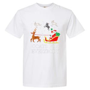 Goats For Everybody Christmas Goat Funny Xmas Garment-Dyed Heavyweight T-Shirt