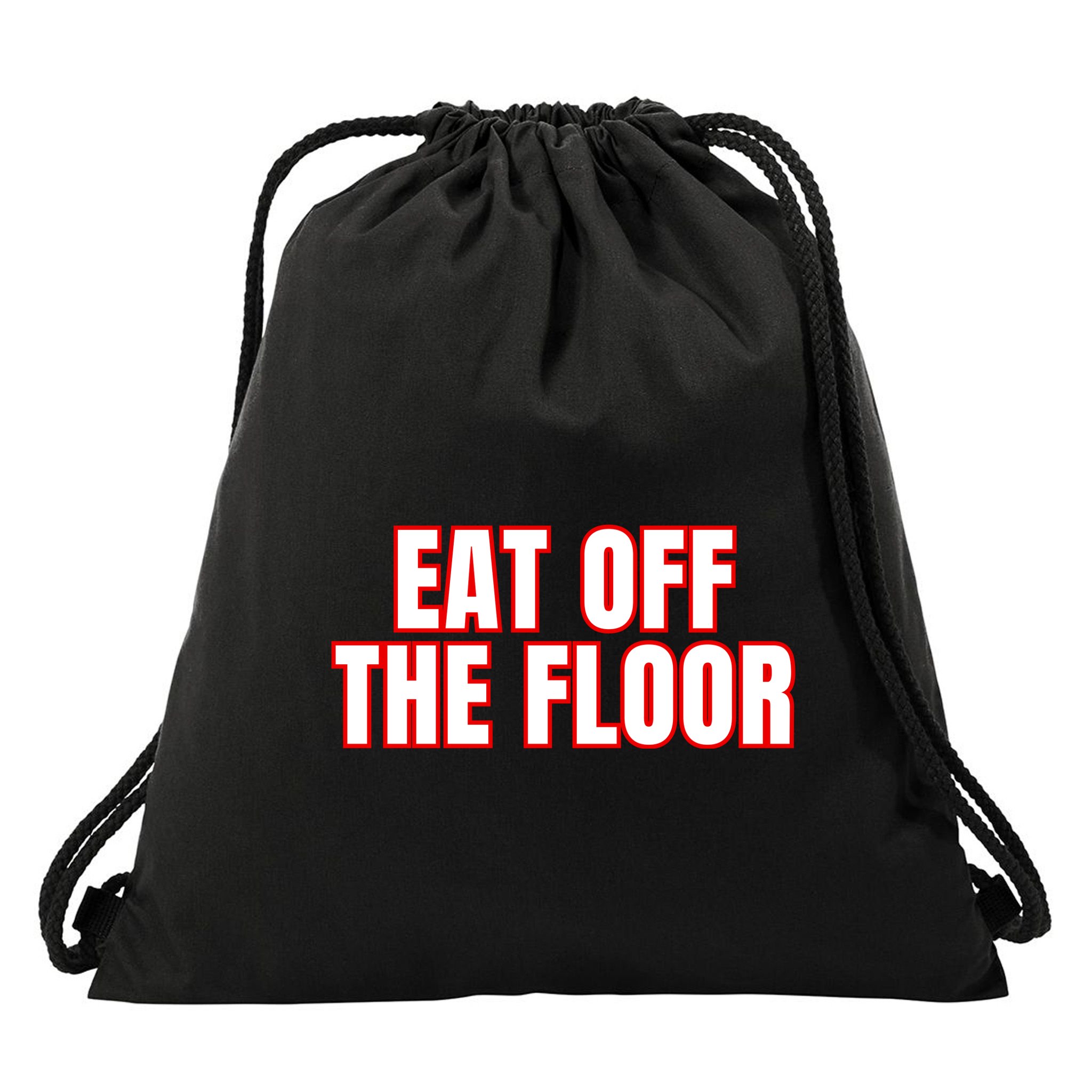 Georgia Football Eat Off The Floor Drawstring Bag