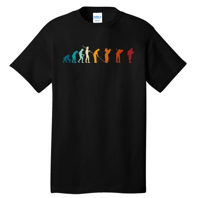 Golf Funny Evolution of the Golfing Man Ball Lover Tall T-Shirt