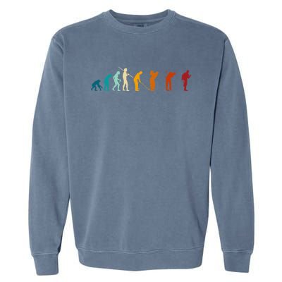 Golf Funny Evolution of the Golfing Man Ball Lover Garment-Dyed Sweatshirt