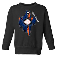 Ghost Forkball Fork Ball Pitch Baseball Pitcher Catcher Toddler Sweatshirt