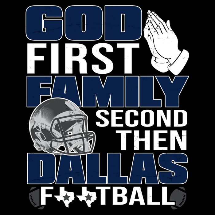 God First Family Second Then Dallas Football Funny Gift Zip Tote Bag