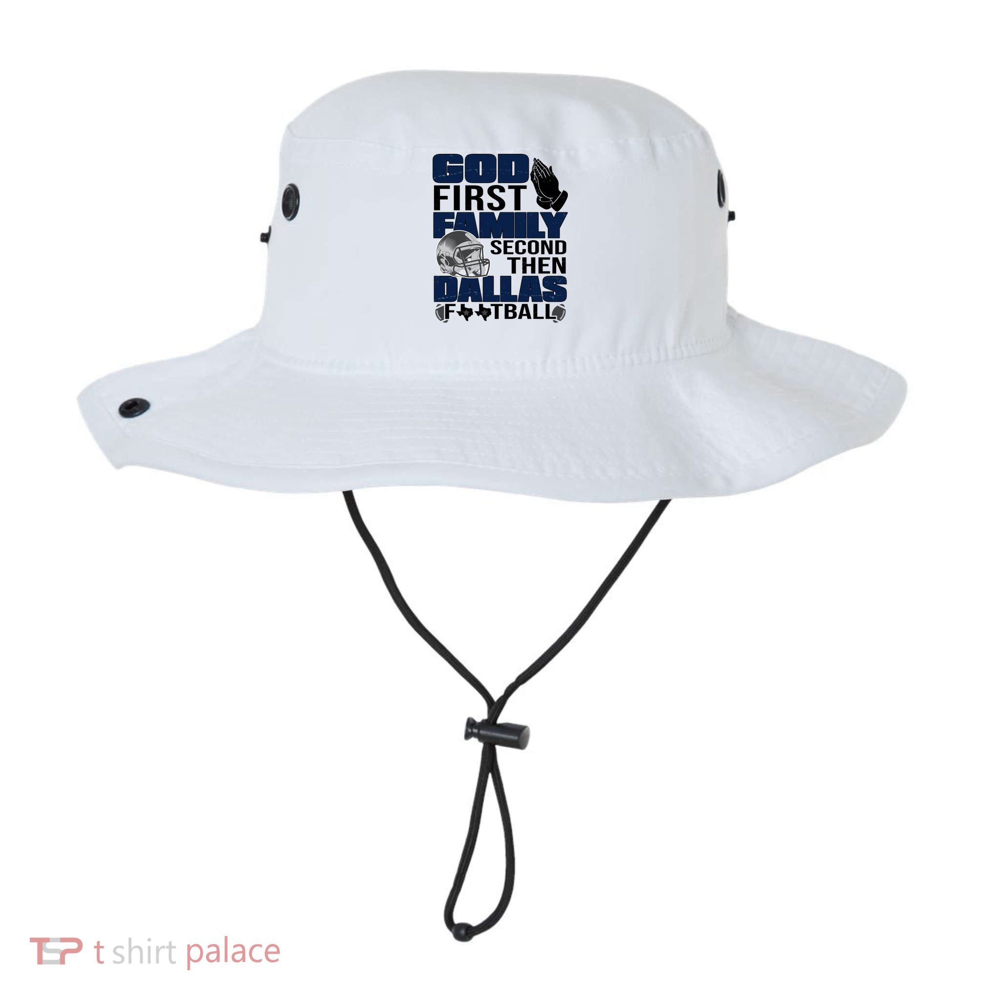 God First Family Second Then Dallas Football Funny Gift Bucket Hat