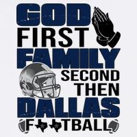 God First Family Second Then Dallas Football Funny Gift Flatbill Hat