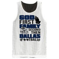 God First Family Second Then Dallas Football Funny Gift Mesh Reversible Basketball Jersey Tank