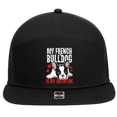 Gift For French Bulldog Owner Valentines Day Frenchie Gift 7 Panel Mesh Trucker Snapback Hat