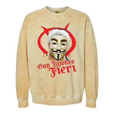 Guy Fawkes Fieri Colorblast Crewneck Sweatshirt