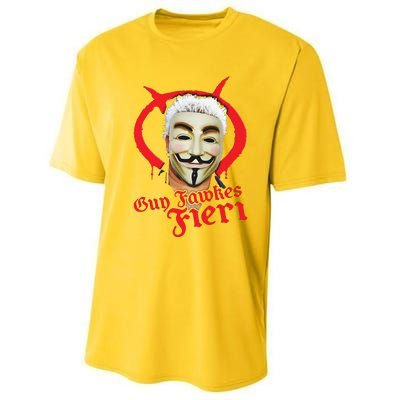 Guy Fawkes Fieri Performance Sprint T-Shirt