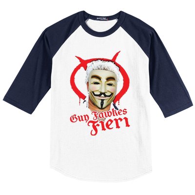 Guy Fawkes Fieri Baseball Sleeve Shirt