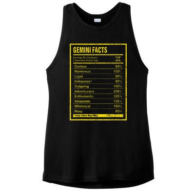 Gemini Facts For Wo Funny Zodiac Gift Ladies PosiCharge Tri-Blend Wicking Tank