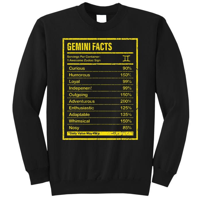 Gemini Facts For Wo Funny Zodiac Gift Sweatshirt