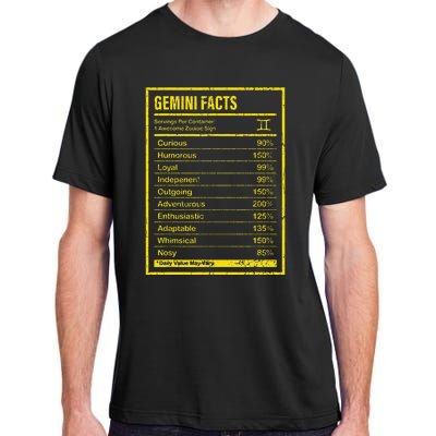 Gemini Facts For Wo Funny Zodiac Gift Adult ChromaSoft Performance T-Shirt