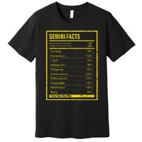 Gemini Facts For Wo Funny Zodiac Gift Premium T-Shirt