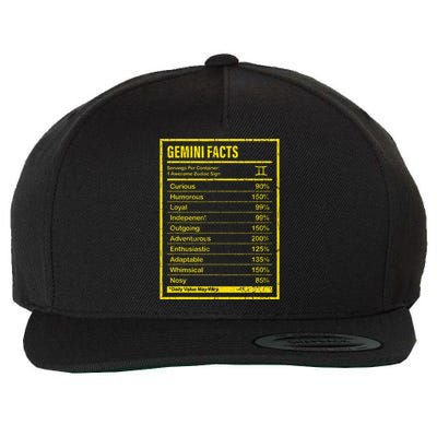 Gemini Facts For Wo Funny Zodiac Gift Wool Snapback Cap