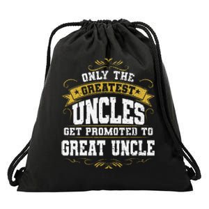 Gift for First Time Great Uncle Uncles Great Uncle Drawstring Bag