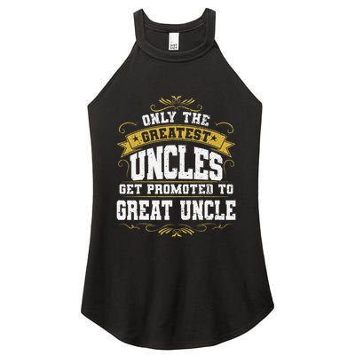 Gift for First Time Great Uncle Uncles Great Uncle Women's Perfect Tri Rocker Tank