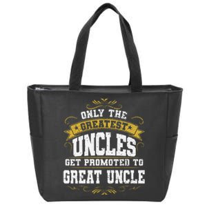 Gift for First Time Great Uncle Uncles Great Uncle Zip Tote Bag