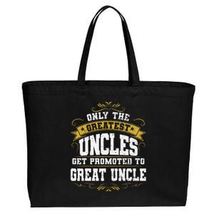 Gift for First Time Great Uncle Uncles Great Uncle Cotton Canvas Jumbo Tote