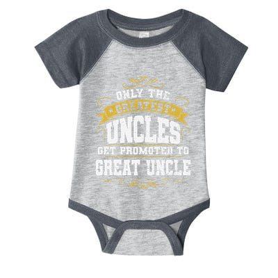 Gift for First Time Great Uncle Uncles Great Uncle Infant Baby Jersey Bodysuit