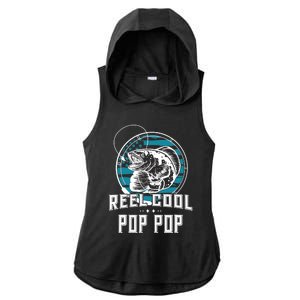 Gift For Fathers Day Tee - Reel Cool Pop Pop Fishing Ladies PosiCharge Tri-Blend Wicking Draft Hoodie Tank