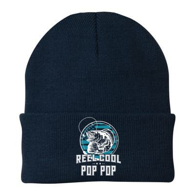 Gift For Fathers Day Tee - Reel Cool Pop Pop Fishing Knit Cap Winter Beanie