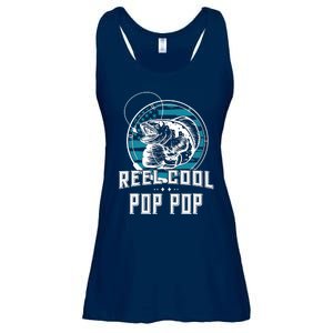 Gift For Fathers Day Tee - Reel Cool Pop Pop Fishing Ladies Essential Flowy Tank