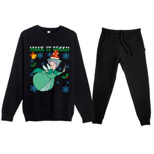 Good Fairy Fauna Make It Green Fauna Christmas Lights Premium Crewneck Sweatsuit Set