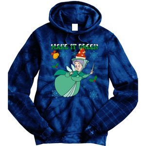 Good Fairy Fauna Make It Green Fauna Christmas Lights Tie Dye Hoodie