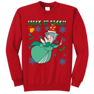 Good Fairy Fauna Make It Green Fauna Christmas Lights Sweatshirt