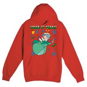 Good Fairy Fauna Make It Green Fauna Christmas Lights Premium Pullover Hoodie