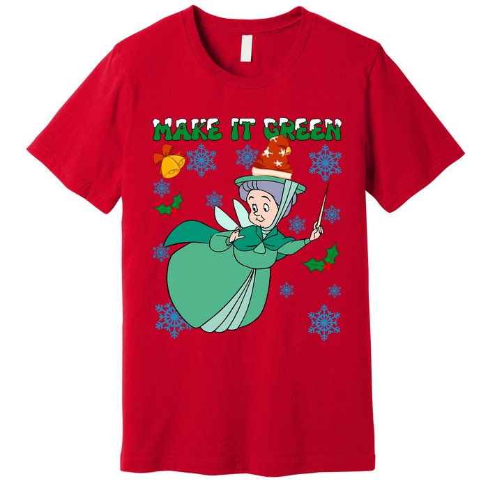 Good Fairy Fauna Make It Green Fauna Christmas Lights Premium T-Shirt