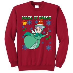 Good Fairy Fauna Make It Green Fauna Christmas Lights Tall Sweatshirt