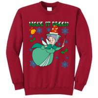 Good Fairy Fauna Make It Green Fauna Christmas Lights Tall Sweatshirt